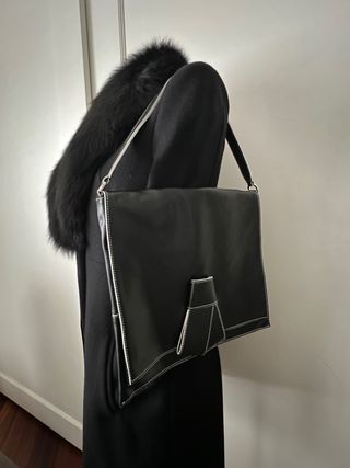 Fiorella Rubino Borsa Pelle Vitello Nera