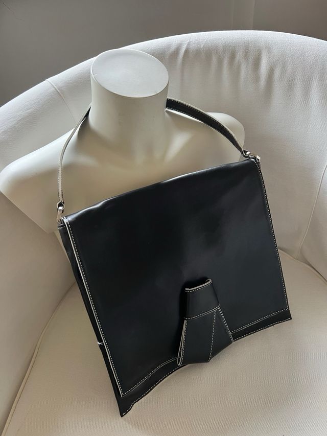 Fiorella Rubino Borsa Pelle Vitello Nera