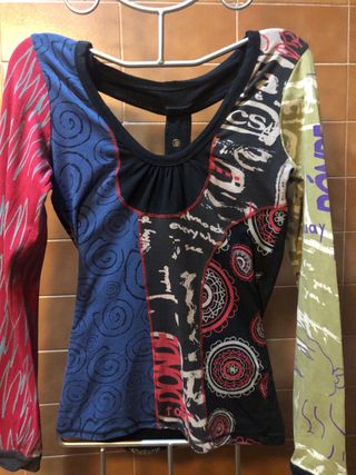 Camiseta vintage patchwork talla 38