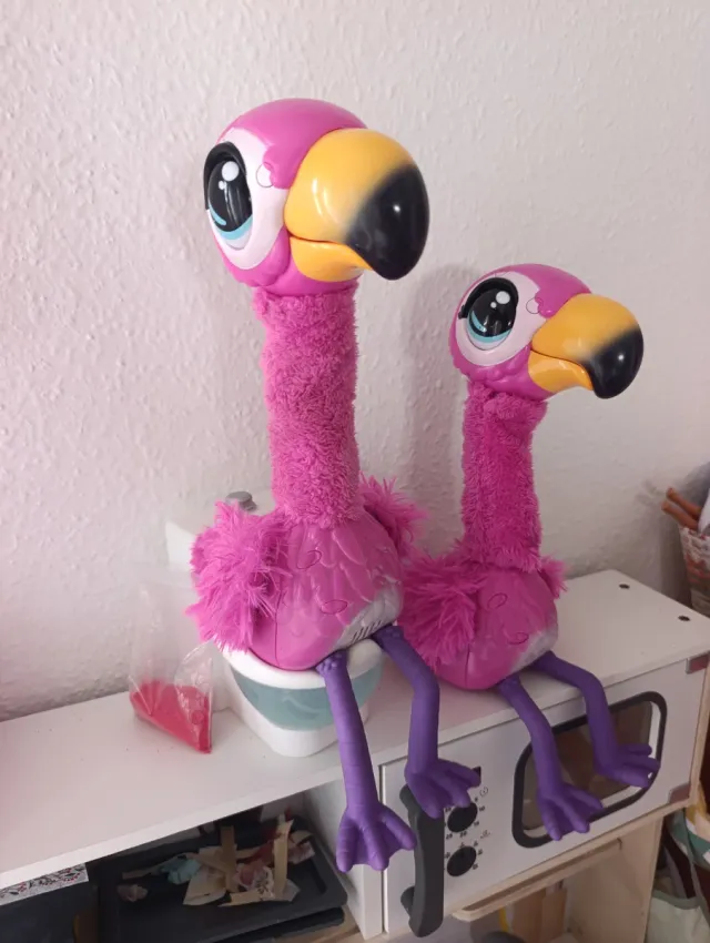 Flamencos parlantes rosa