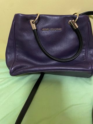 Bolso Adolfo Domínguez Piel Morado Negro