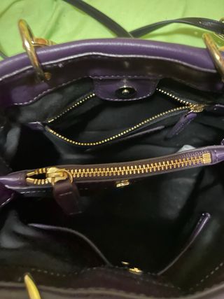 Bolso Adolfo Domínguez Piel Morado Negro