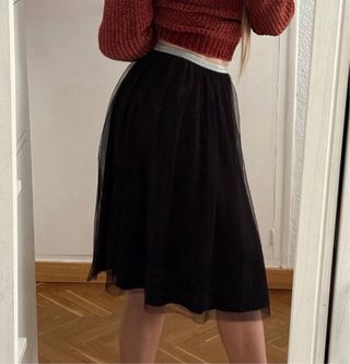 Falda tutu midi negra mujer Oodji / talla M
