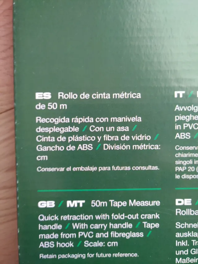 Cinta métrica Parkside 50m  Industrial, particular