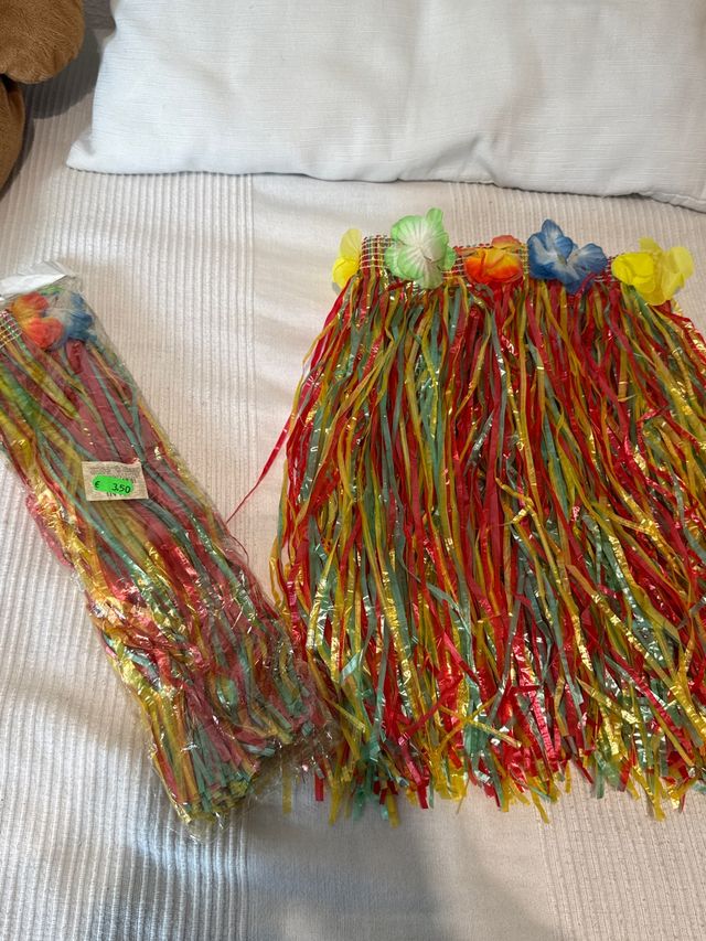 Falda Hawaiana Disfraz Flores