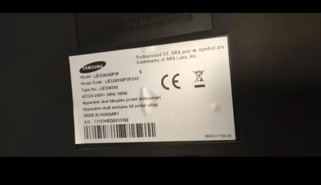 Televisión Samsung Negra