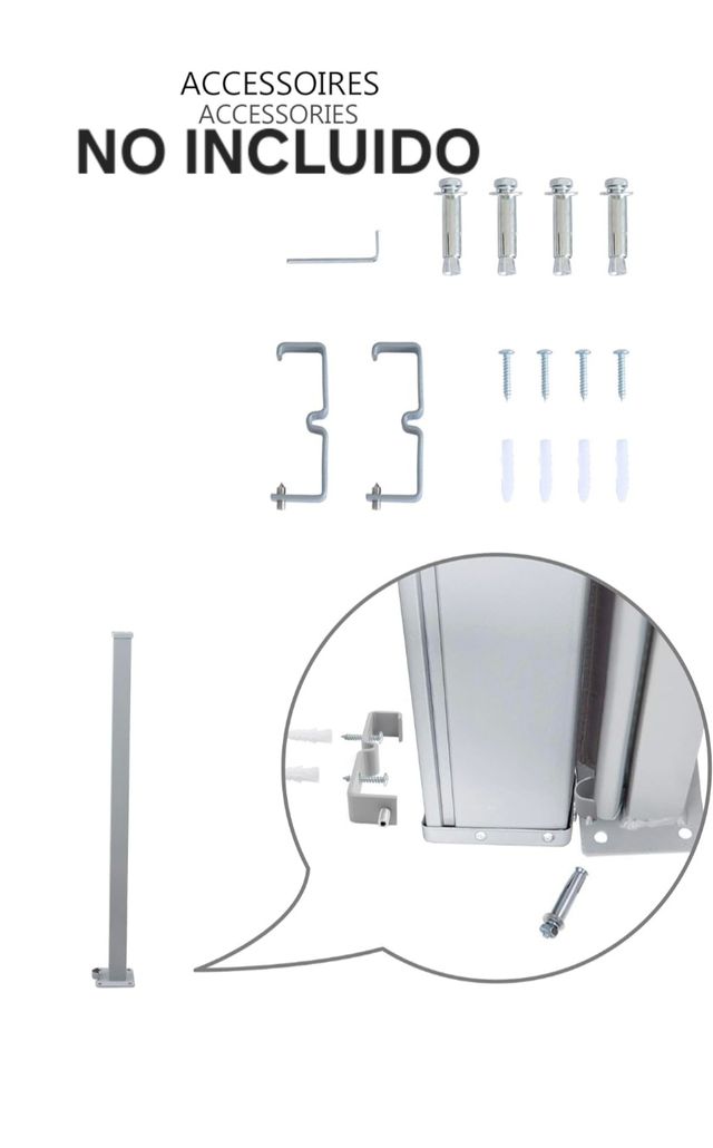 Toldo retractil 180 x 300 cm