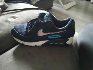 Botines Nike Air Max Azul y Plateado