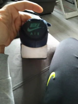 Botines Nike Air Max Azul y Plateado