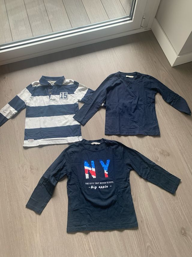 Lote 3 Camisetas Manga Larga Niño