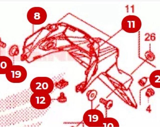 Guardabarros Trasero Honda África Twin 2016-2020