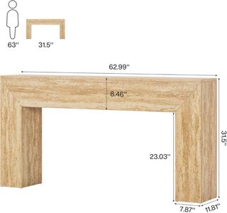 Tavolo consolle Tribesigns 63 Travertino