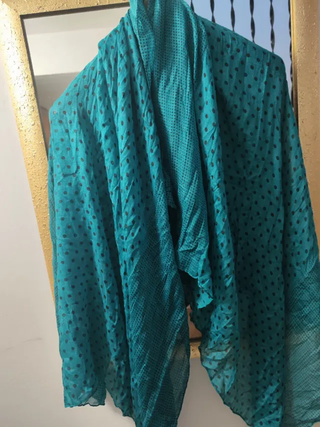 Sciarpa verde a pois