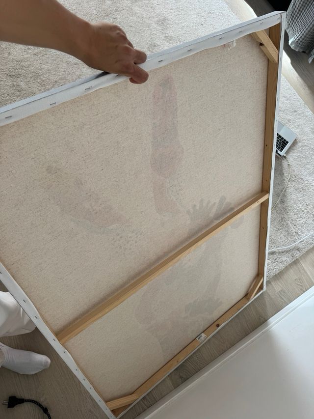 Cuadro grande mano paz multicolor 90*120