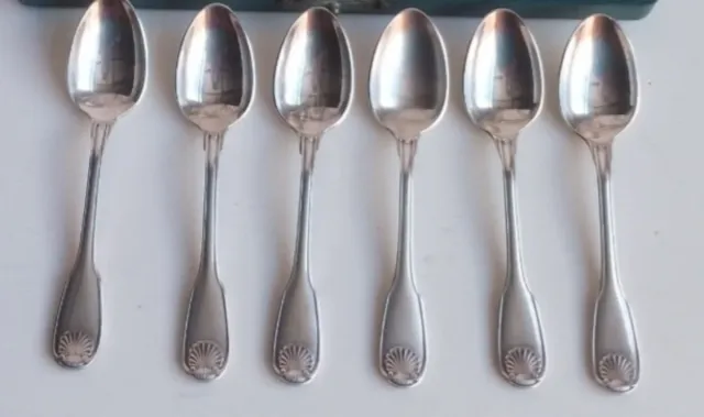 6 Cucharas Christofle Plata