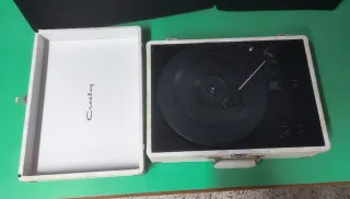 Giradischi da viaggio vintage Crosley Beige/Nero