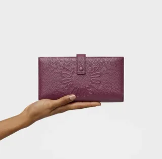 Billetera grande Flap piel burdeos TOUS Miranda