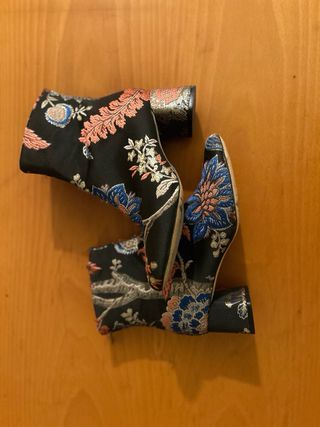 Botas Zara Tacón Estampado Floral