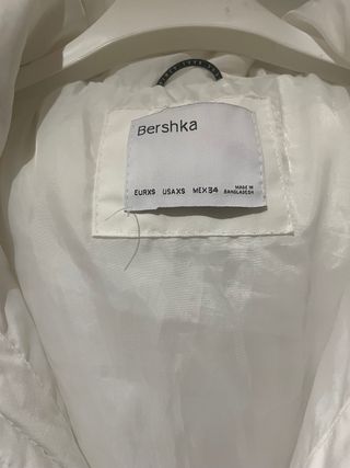 Anorak Bershka Blanco Talla XS