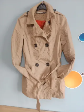 Gabardina Beige Talla S Mujer