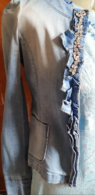 Giacca Liu Jo Jeans Tg.40 Cristalli