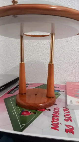 Lámpara de techo madera y cristal