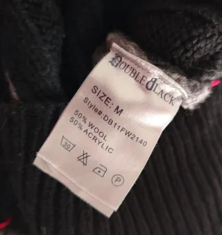 Maglione uomo lana Scollo V patchwork