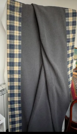 Coperta pile grigio tartan