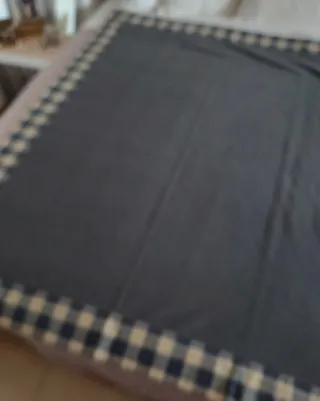 Coperta pile grigio tartan