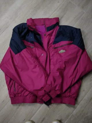 Abrigo Nieve Vintage Azul y Rosa