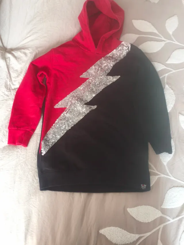 Sudadera Boboli niña roja y negra