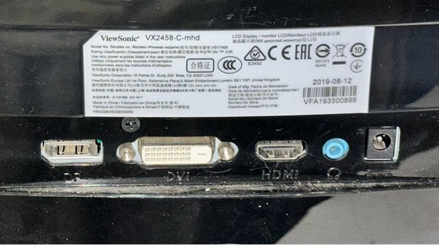 Monitor Curvo Viewsonic 1080p 144Hz - AVERIADO