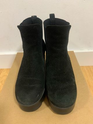 Botines negros piel talla 38