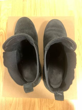 Botines negros piel talla 38