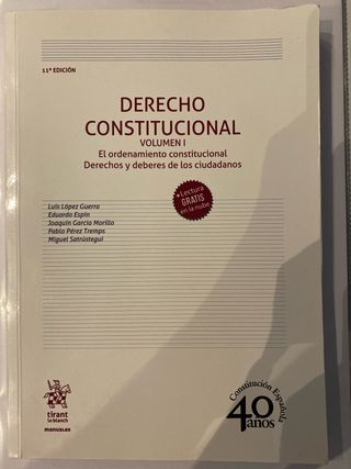 Derecho constitucional Volumen I: El ordenamien...