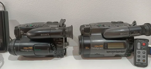 Lote 2 Videocámaras Sony Hi8 + Cargador No Imagen