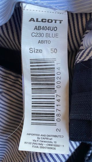 Abito uomo Alcott blu