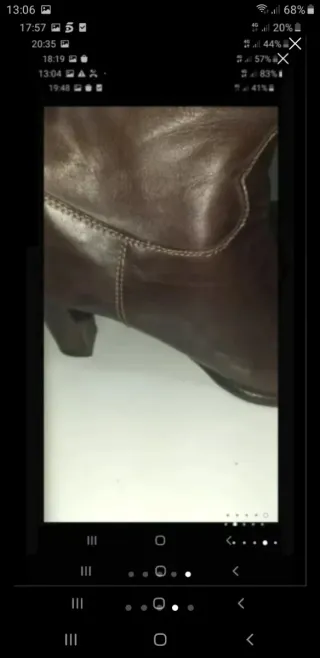 Botas altas de piel LOOKI marrones