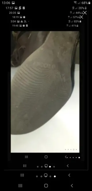 Botas altas de piel LOOKI marrones