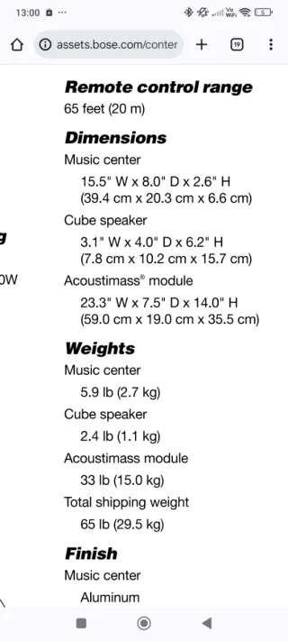 Subwoofer Bose Acoustimass 25