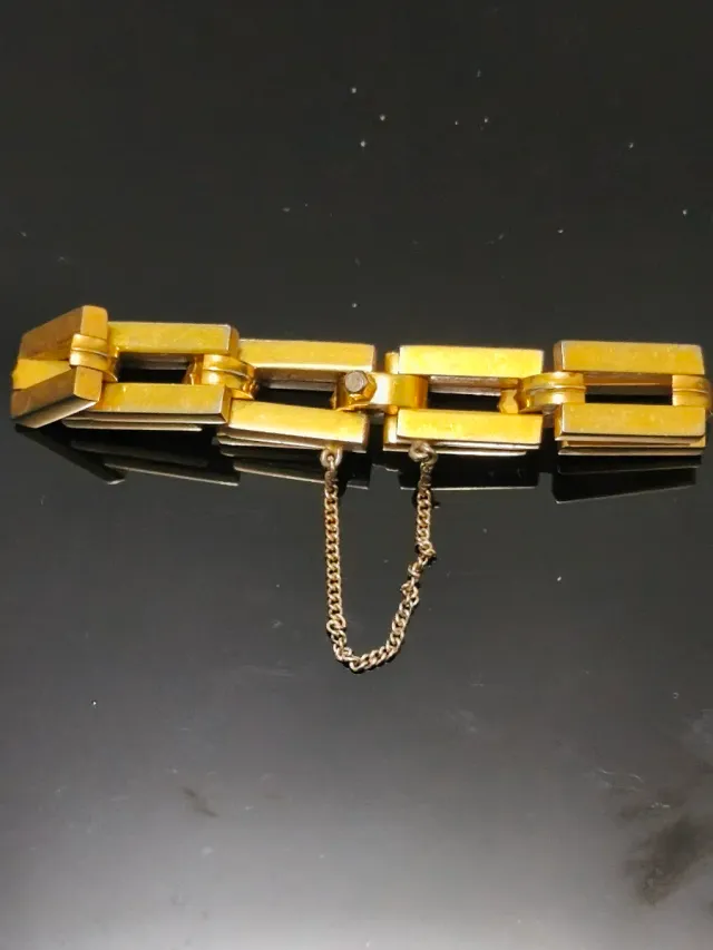 Pulseira Bracelete Metal Dourado 20 cm comp