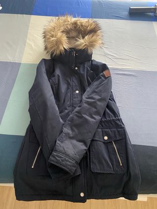 Abrigo Hollister Azul con Capucha