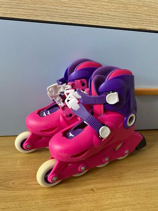 Patines en línea rosas y morados