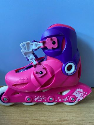 Patines en línea rosas y morados