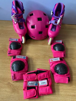 Patines en línea rosas y morados