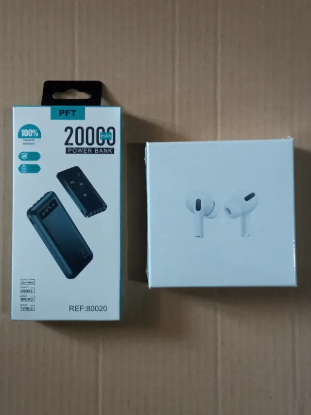 Power Bank 20000mAh + Auricolari Bluetooth