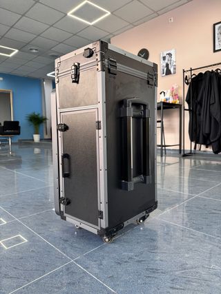 Maleta maquillaje aluminio 4 en 1 ruedas