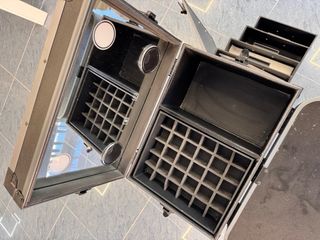 Maleta maquillaje aluminio 4 en 1 ruedas