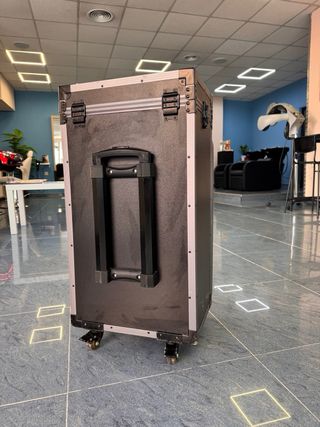 Maleta maquillaje aluminio 4 en 1 ruedas