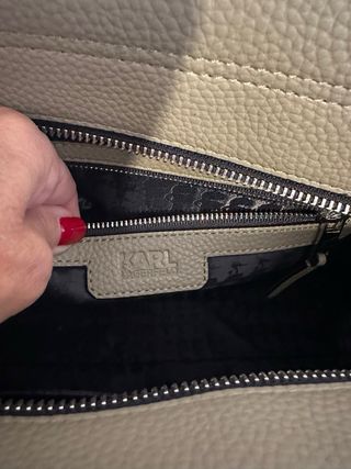 Bolso y cartera Karl Lagerfeld beige/gris